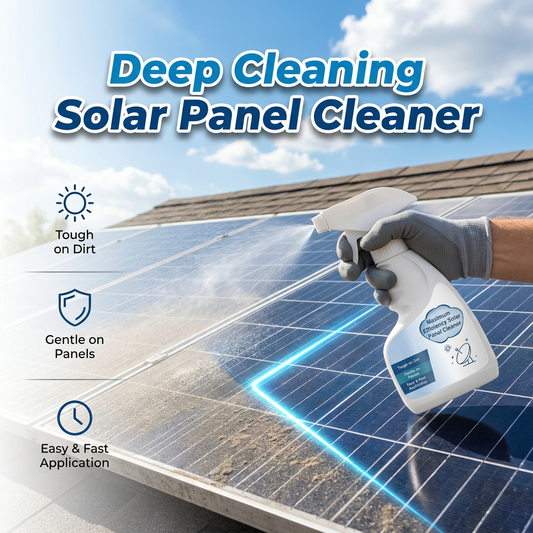 🔥Oferta Flash 50% Descuento🔥 Spray Limpiador para Paneles Solares – Alta Eficiencia, Sin Rayas, Biodegradable, 32oz rinde para 150 Galones ☀️