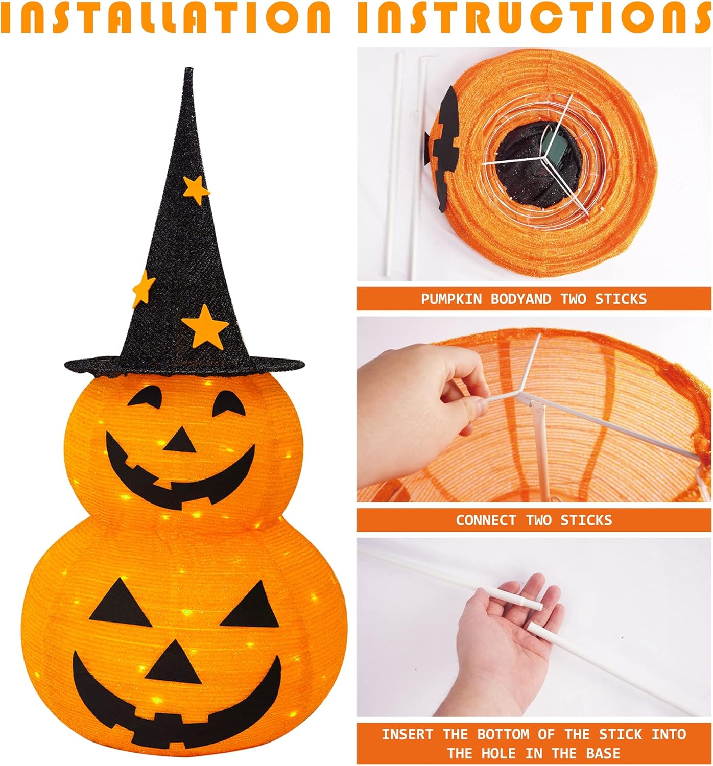 🎃 Oferta estrella 50% de descuento 🎃🎃 Decoraciones de calabaza plegables para Halloween