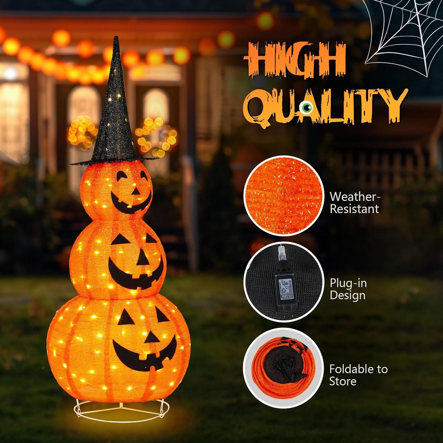 🎃 Oferta estrella 50% de descuento 🎃🎃 Decoraciones de calabaza plegables para Halloween