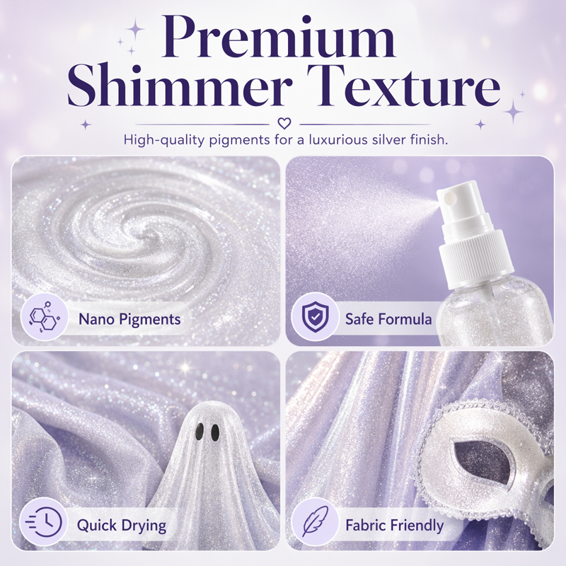 🥳OFERTA 2026🥳💞+50.000 vendidos🎃✨50% DESCUENTO Spray perlado luminoso Halloween, niebla ultrafina con brillo mágico para cualquier disfraz. Rocía y listo, sin coser ni pegar 👻💫