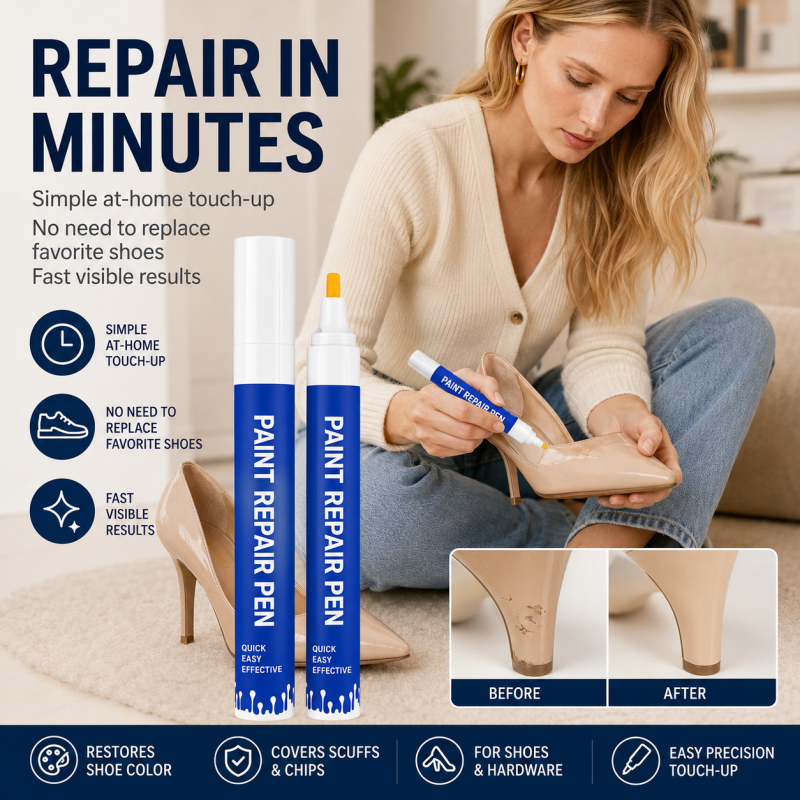 Plumón retocador de pintura para reparar zapatos