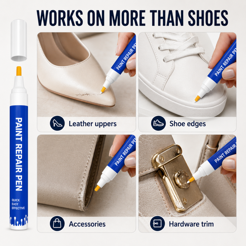 Plumón retocador de pintura para reparar zapatos