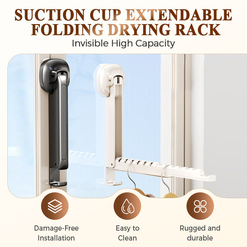 🔥 Perchero plegable telescópico con ventosas. No requiere perforaciones, ahorra espacio, ideal para baños y balcones 👚