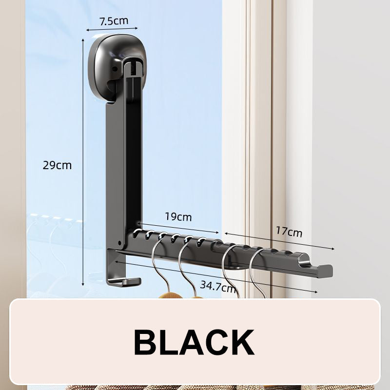 🔥 Perchero plegable telescópico con ventosas. No requiere perforaciones, ahorra espacio, ideal para baños y balcones 👚