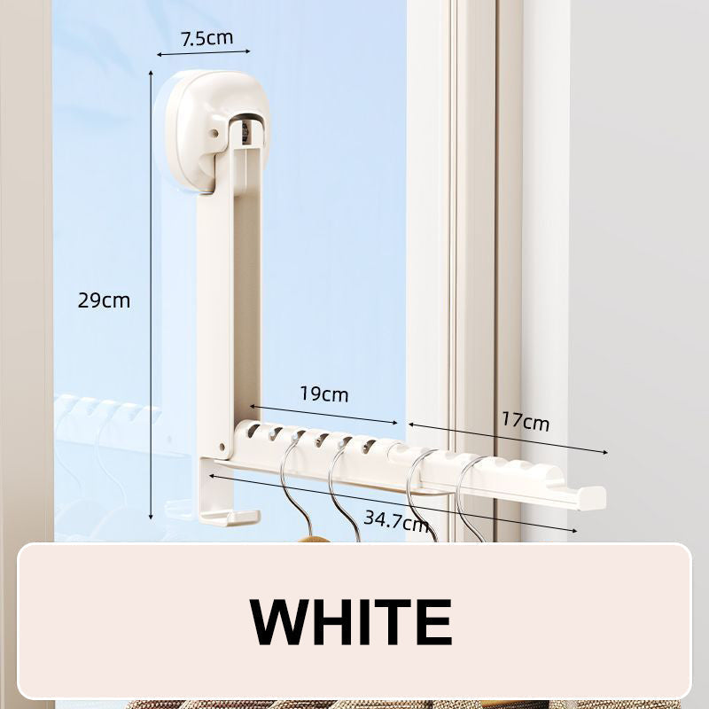 🔥 Perchero plegable telescópico con ventosas. No requiere perforaciones, ahorra espacio, ideal para baños y balcones 👚