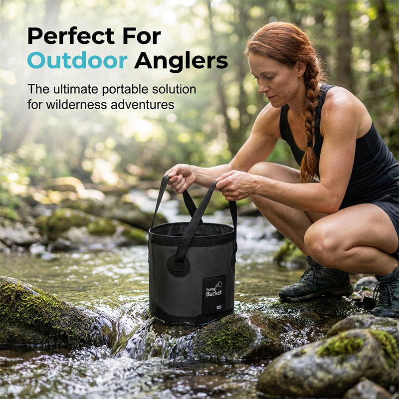 ⏳Tiempo limitado – 50% DESCUENTO⏰Cubo plegable portátil para acampar y pescar al aire libre