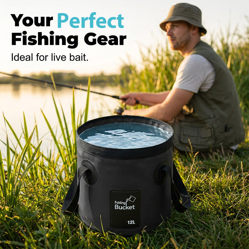 ⏳Tiempo limitado – 50% DESCUENTO⏰Cubo plegable portátil para acampar y pescar al aire libre