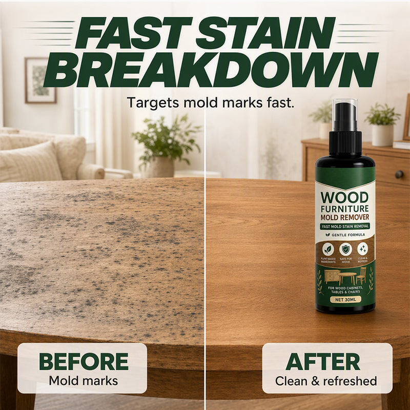 🔥Gran Oferta 50% DESCUENTO🔥 Spray Eliminador de Moho Multisuperficie – Sin Lejía, ideal para muebles de madera🪑