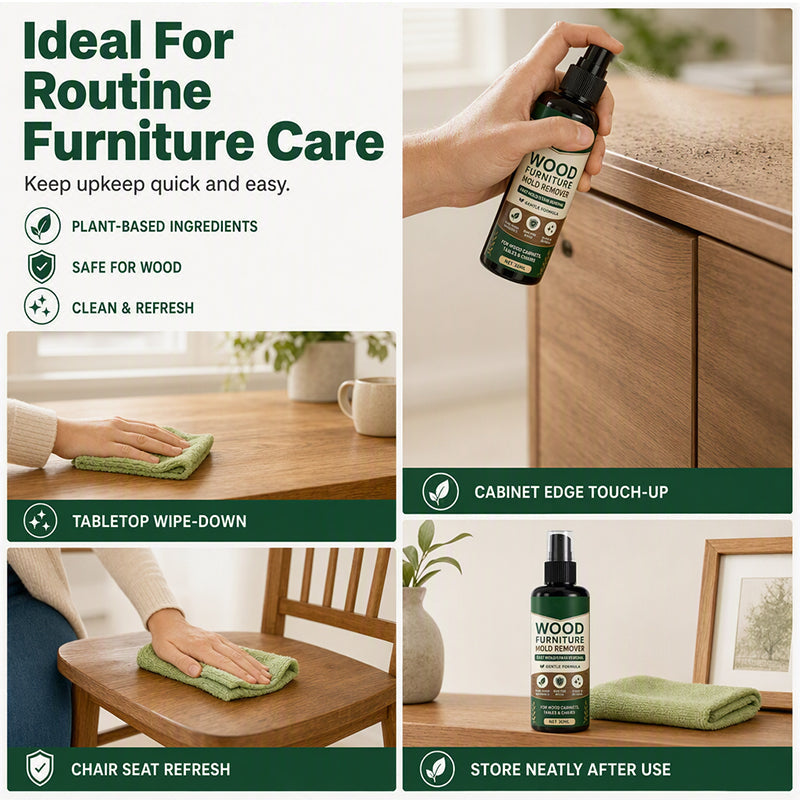 🔥Gran Oferta 50% DESCUENTO🔥 Spray Eliminador de Moho Multisuperficie – Sin Lejía, ideal para muebles de madera🪑