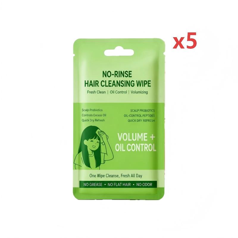 Toallitas limpiadoras para cabello portátiles sin agua