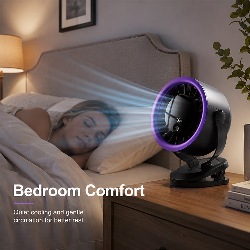Ventilador USB portátil con pantalla digital