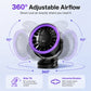 Ventilador USB portátil con pantalla digital