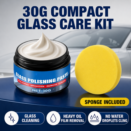 🔥50% DESCUENTO🔥 Eliminador de película de aceite para vidrios de automóvil – Elimina reflejos y manchas del limpiaparabrisas, repele la lluvia, válido para todo tipo de vidrios – ¡Incluye esponja! 🚗
