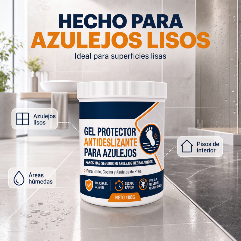🥳 ELECCIÓN DESTACADA 2026 🥳 Gel antideslizante para azulejos – Reduce la resbaladicidad en azulejos lisos, fórmula de secado rápido – ¡Seguro para suelos interiores! 🏠💧