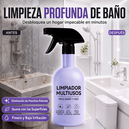 Spray limpiador multiusos de bicarbonato de sodio