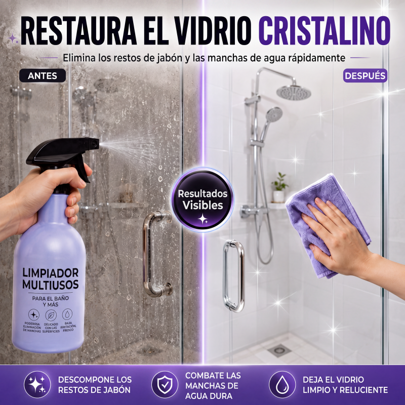 Spray limpiador multiusos de bicarbonato de sodio