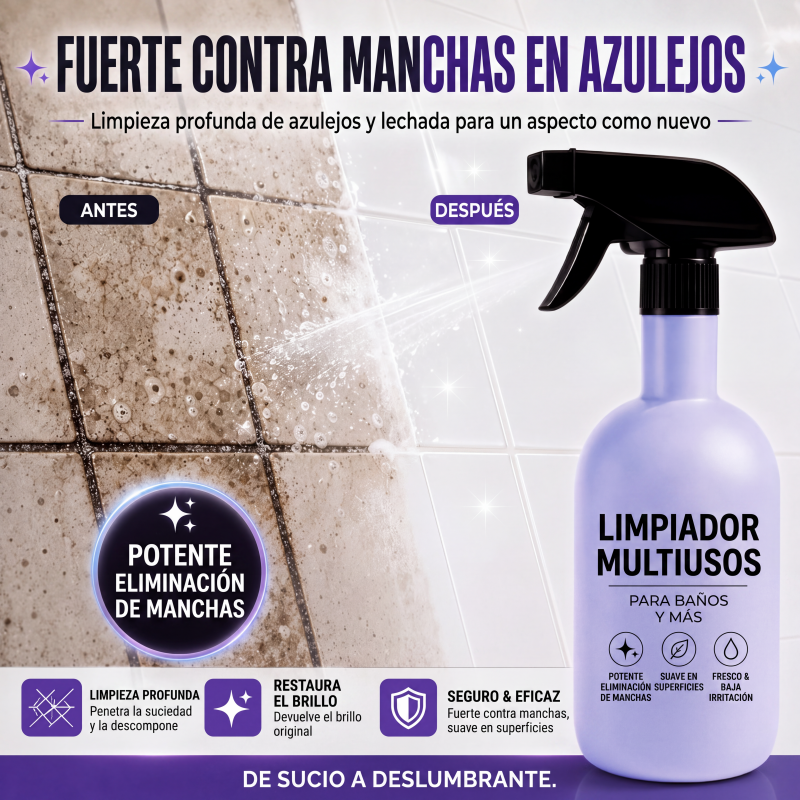 Spray limpiador multiusos de bicarbonato de sodio
