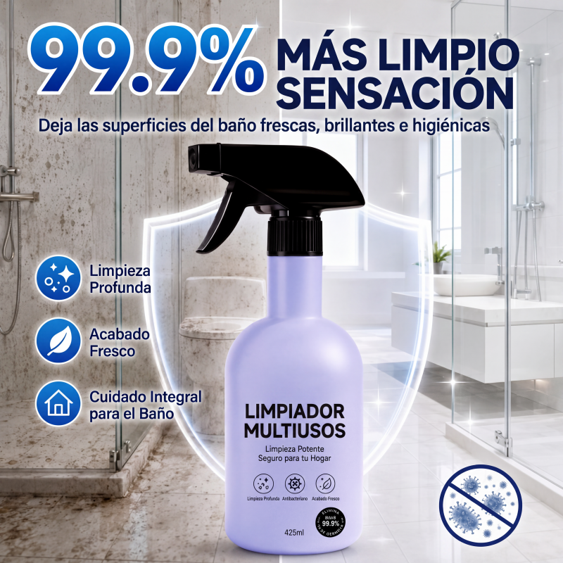 Spray limpiador multiusos de bicarbonato de sodio