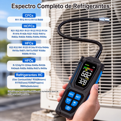 🧪 ¡50% DE DESCUENTO AHORA! ❄️ Detector de fugas de halógenos: sonda de alta sensibilidad, multigas y flexible 🔍