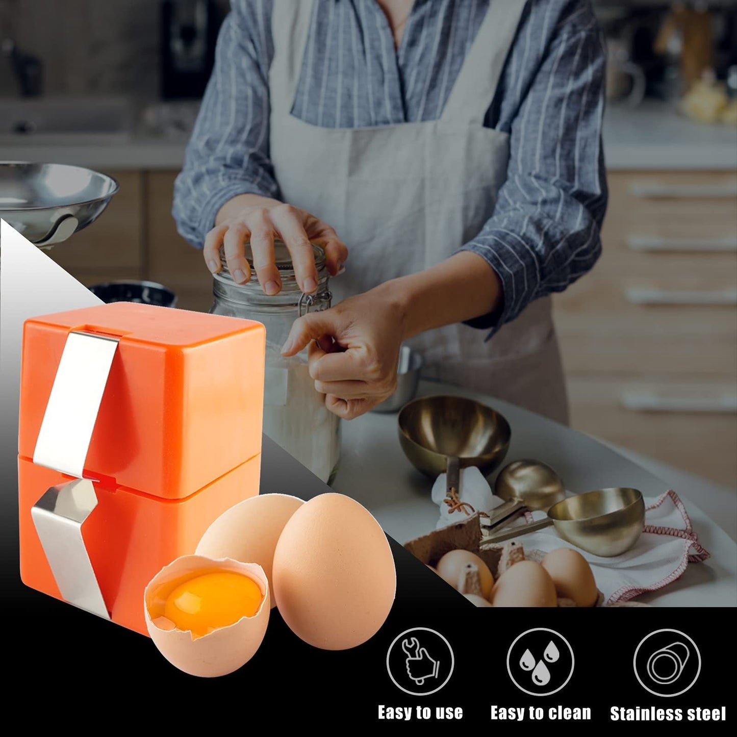 🍳 Herramienta rápida para romper huevos: abre cientos de huevos de forma más rápida y limpia 🔥