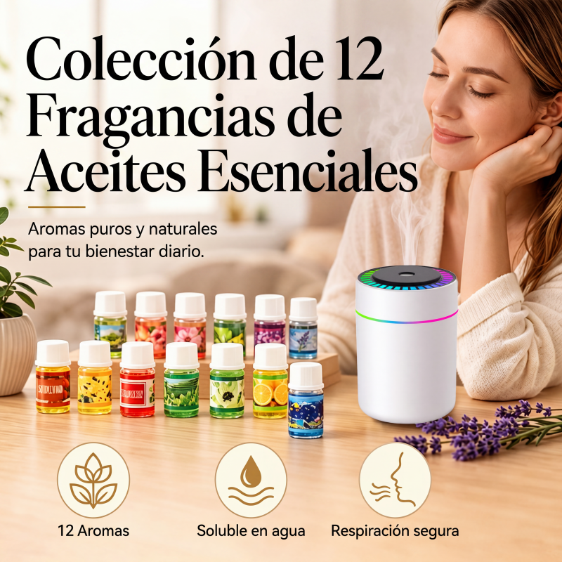 Juego de 12 aceites esenciales solubles en agua