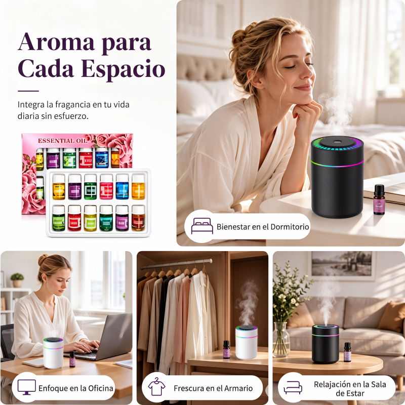 Juego de 12 aceites esenciales solubles en agua
