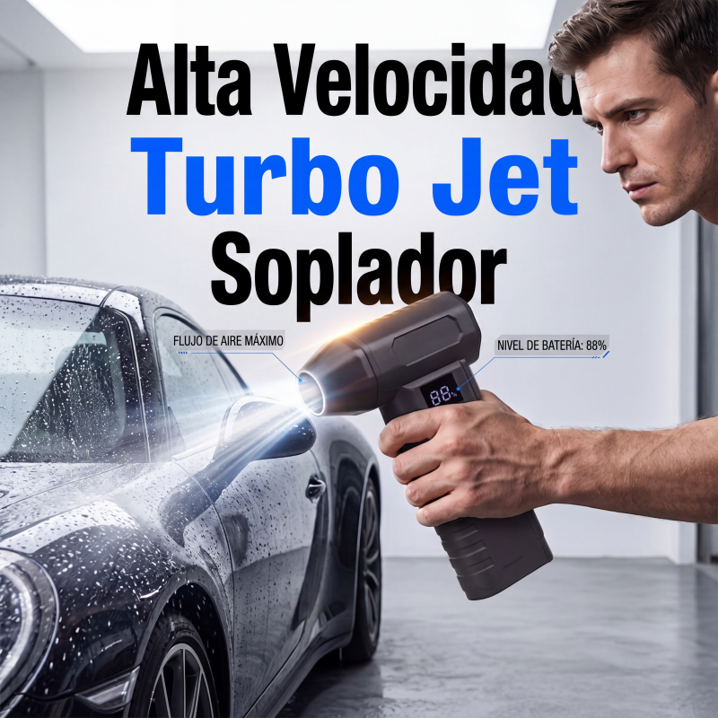 Soplador de aire turbo de alta velocidad inalámbrico con pantalla digital