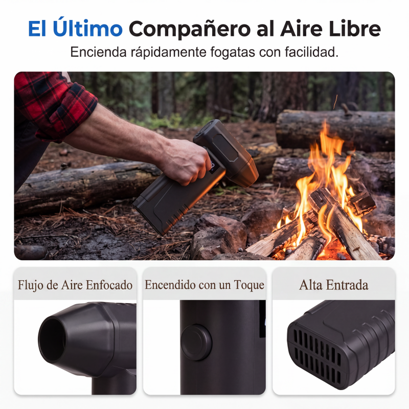 Soplador de aire turbo de alta velocidad inalámbrico con pantalla digital