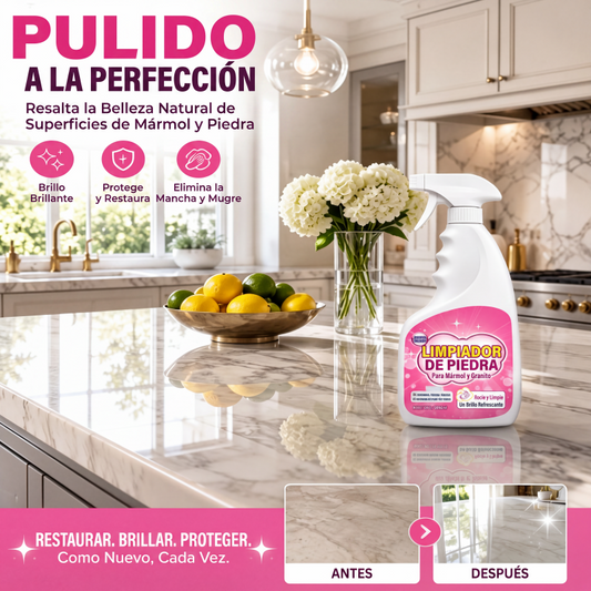 ✨ Limpiador y abrillantador de piedra: elimina las manchas, aporta brillo y deja un fresco aroma floral!