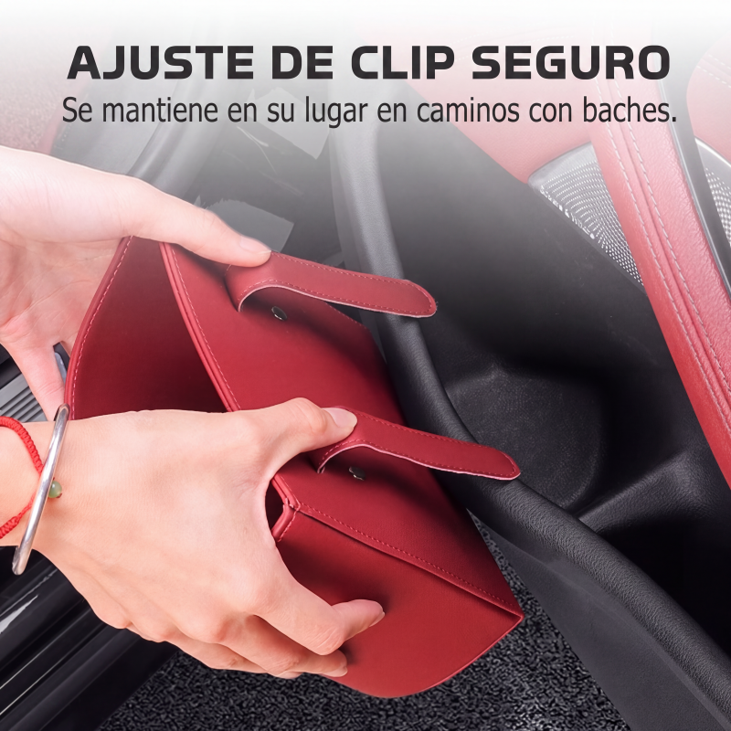 Portavasos universal de cuero para puerta de coche