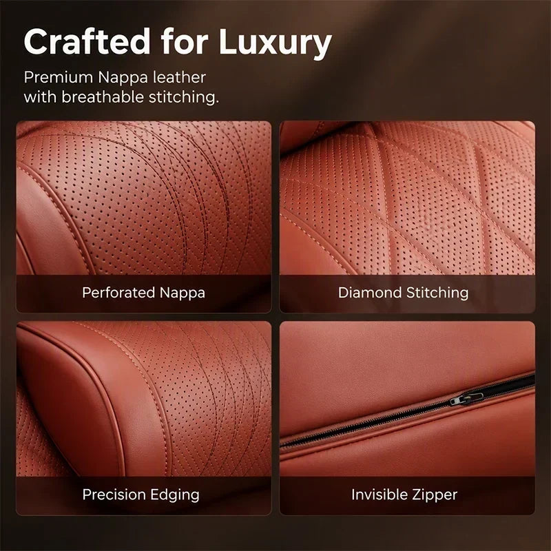 🏆 ¡OFERTA LIMITADA 50% DESCUENTO! 🚗 Juego de reposacabezas y soporte lumbar ergonómico para asientos de coche