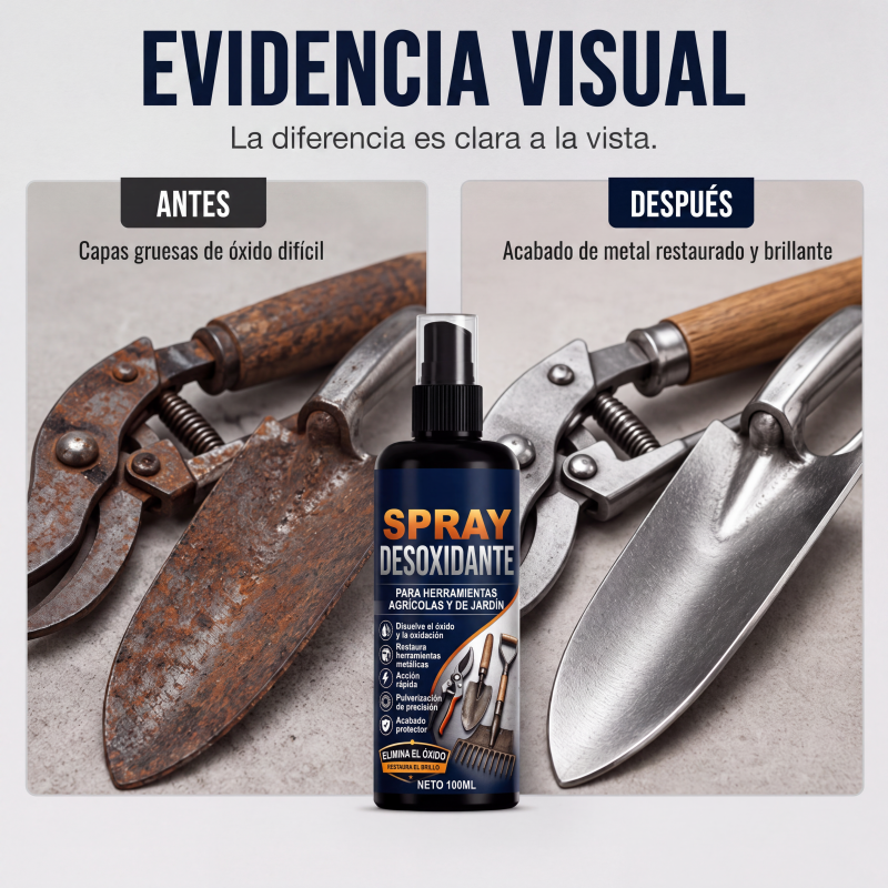 🔥Oferta Especial 50% de descuento🔥 Spray removedor de óxido para metal – Ayuda a disolver el óxido, 100ml, para hierro y acero 🔧