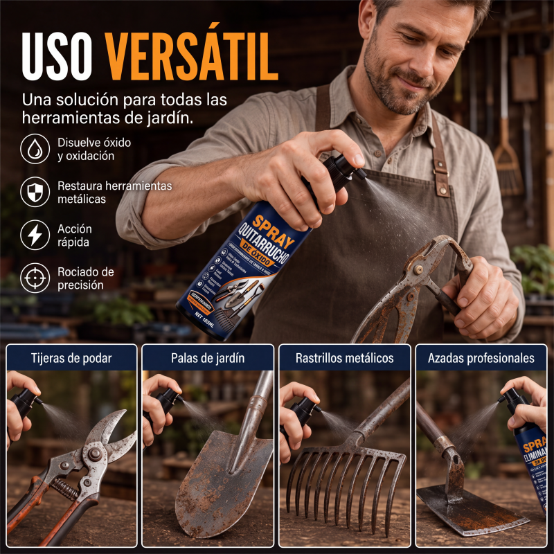 🔥Oferta Especial 50% de descuento🔥 Spray removedor de óxido para metal – Ayuda a disolver el óxido, 100ml, para hierro y acero 🔧