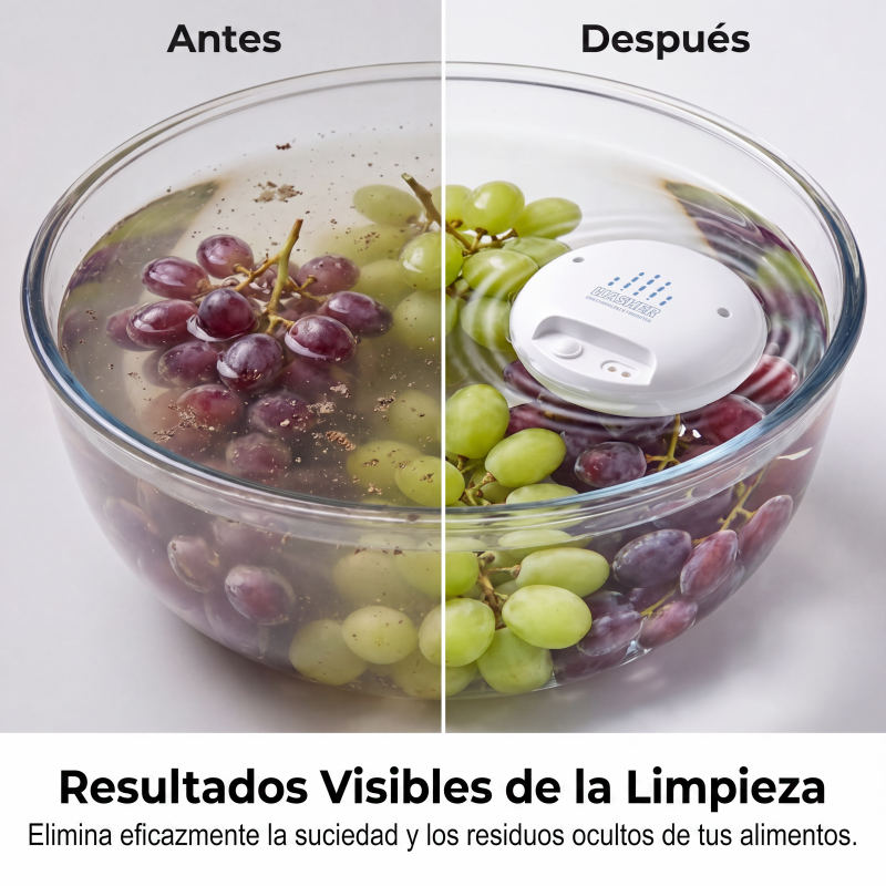 🔥Oferta Especial 50% DE DESCUENTO🔥 Lavador portátil ultrasónico de frutas y verduras - Recargable por USB, ayuda a limpiar los productos agrícolas, ideal para hogar y viajes 🥬