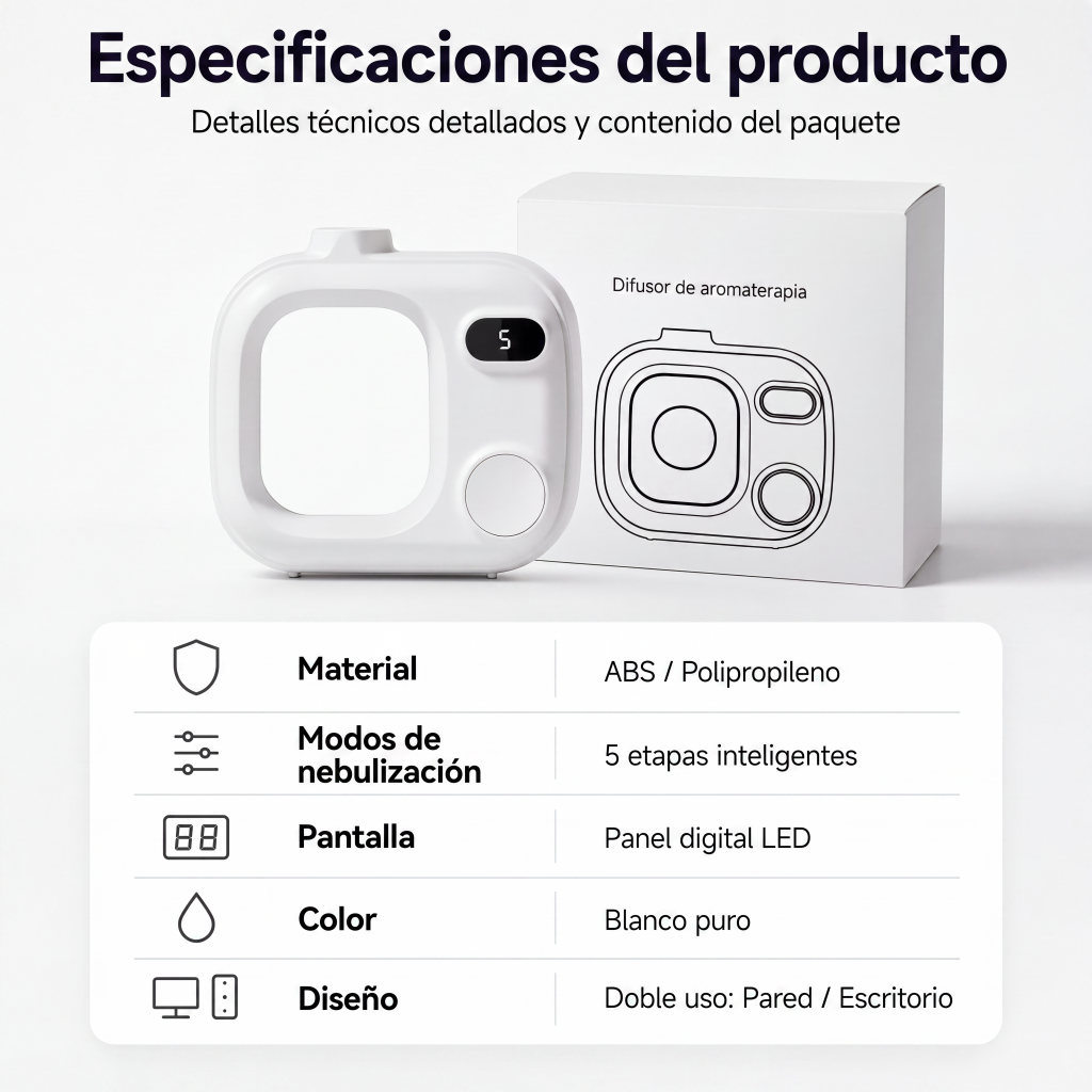 💗ÚLTIMO DÍA DE REBAJAS: 50% DE DESCUENTO⚡MÁS DE 50.000 UNIDADES VENDIDAS💕Difusor de aromas LED inteligente con control de niebla