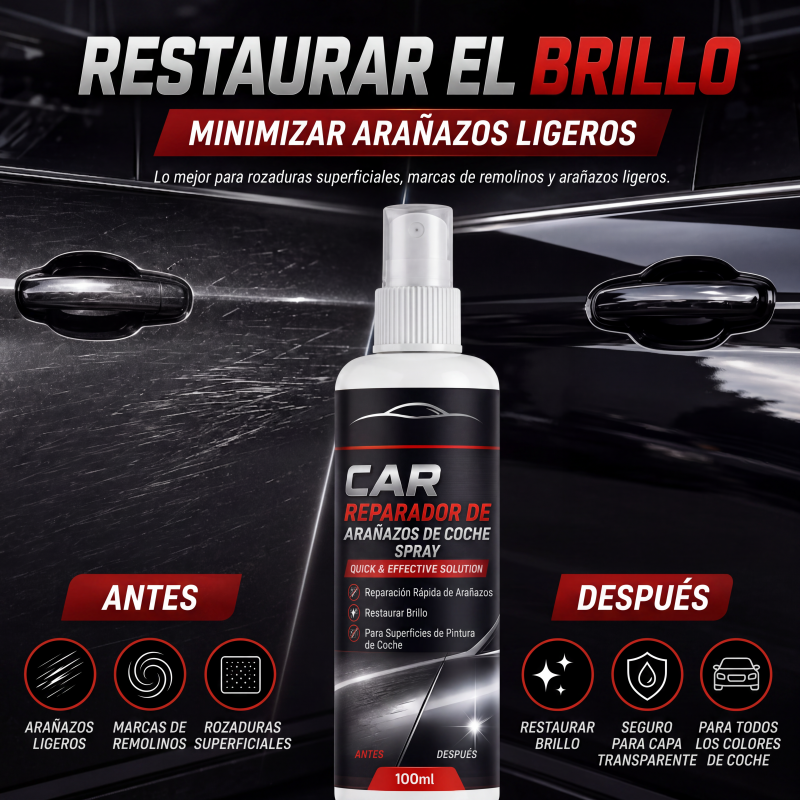 Spray reparador universal de arañazos para coche