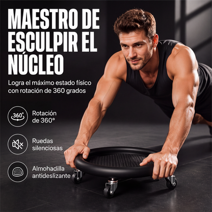 Rueda de abdominales con alfombrilla protectora para rodillas