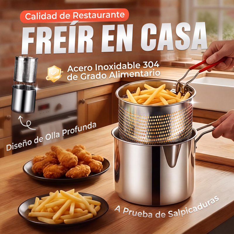 🔥¡Oferta Especial 50% Descuento!🔥 Freidora Multifuncional Acero Inoxidable 304