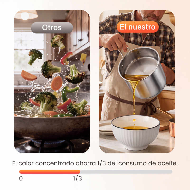 🔥¡Oferta Especial 50% Descuento!🔥 Freidora Multifuncional Acero Inoxidable 304