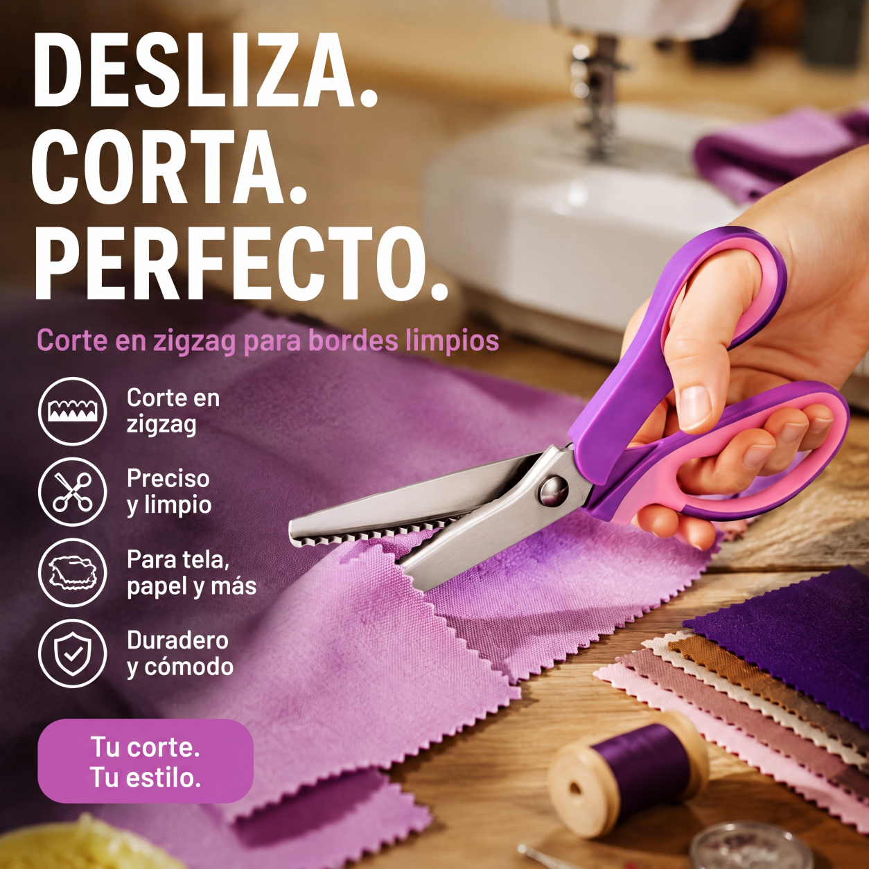 📢📢¡50 % de descuento!!🥳✨Tijeras zigzag multiusos, tijeras dentadas✂️🧵