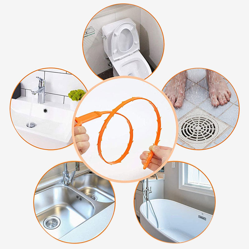 🌀 ¡50% DE DESCUENTO AHORA! 🔧 Limpiador de desagüe en espiral de 52 cm – cerdas flexibles, longitud excelente y reutilizable – perfecto para fregaderos, bañeras e inodoros 🚽