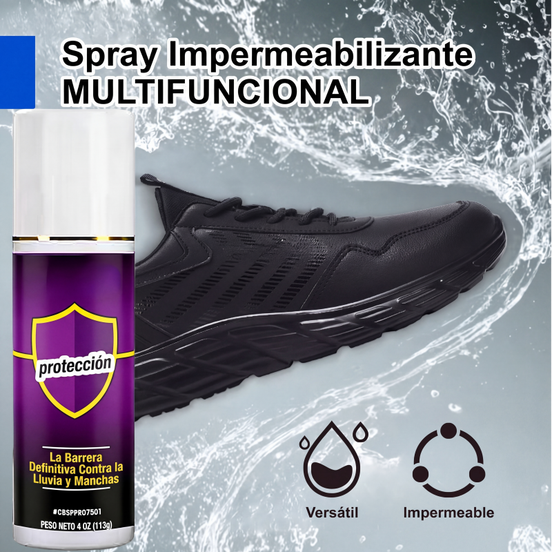 Aerosol impermeabilizante multifuncional para ropa y calzado