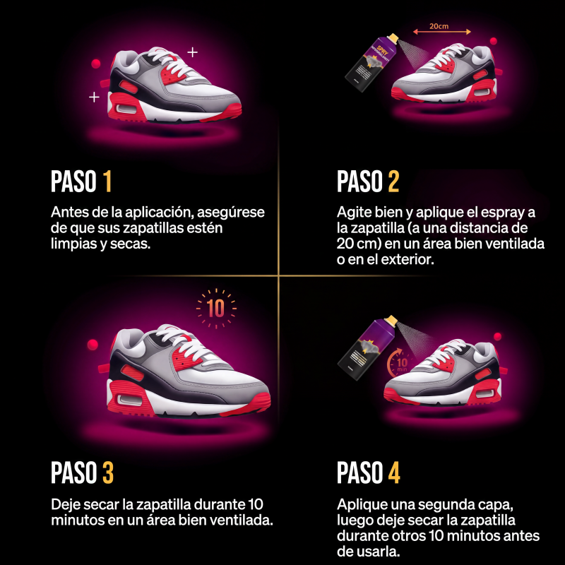 Aerosol impermeabilizante multifuncional para ropa y calzado