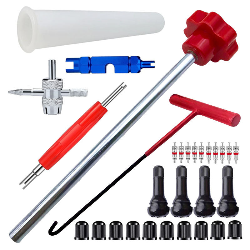 🎉 Oferta ¡Venta 2026 — Más de 13.000 unidades vendidas! 🔧 Juego de herramientas para válvulas de neumáticos – Extrae e instala núcleos de válvula en minutos – ¡Olvídate del taller de reparaciones! ✨