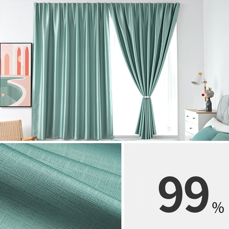 Cortina opaca autoadhesiva para dormitorio