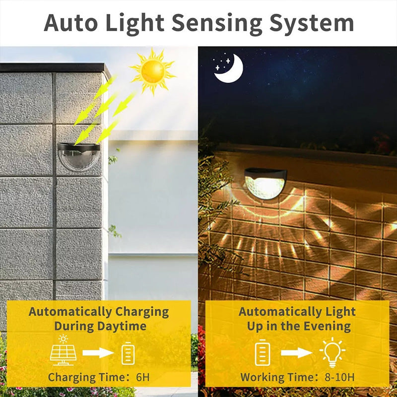 Luces solares decorativas resistentes al agua para vallas, uso exterior