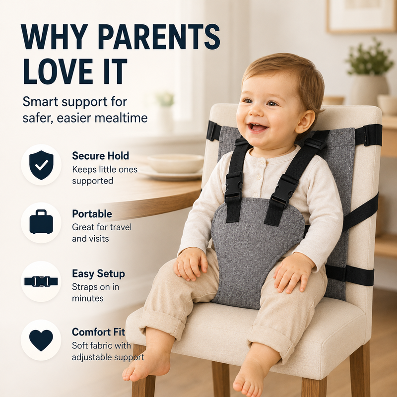 👶Arnés de seguridad portátil para silla alta de bebé