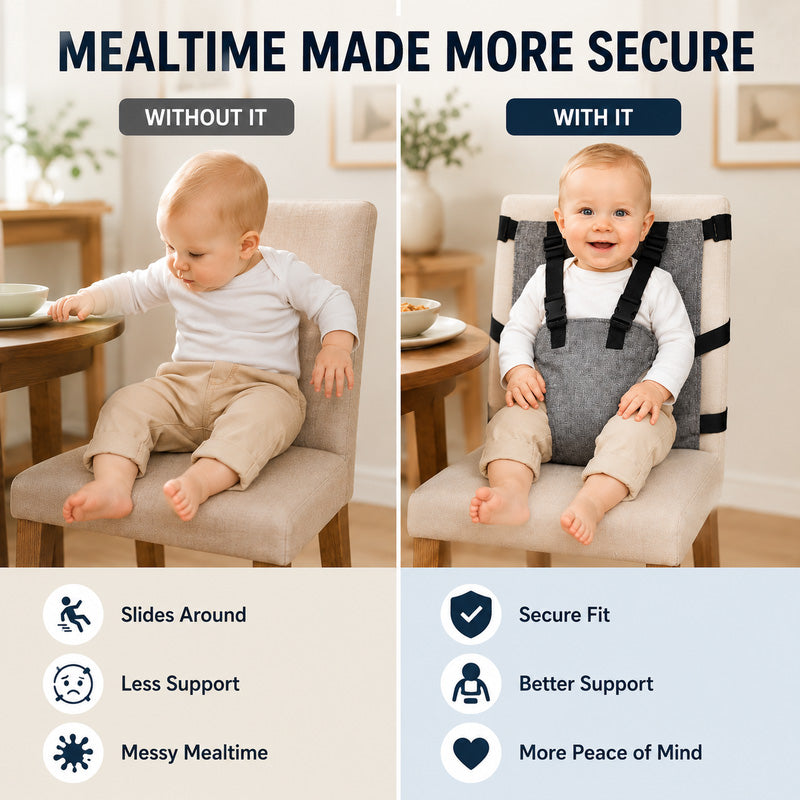 👶Arnés de seguridad portátil para silla alta de bebé