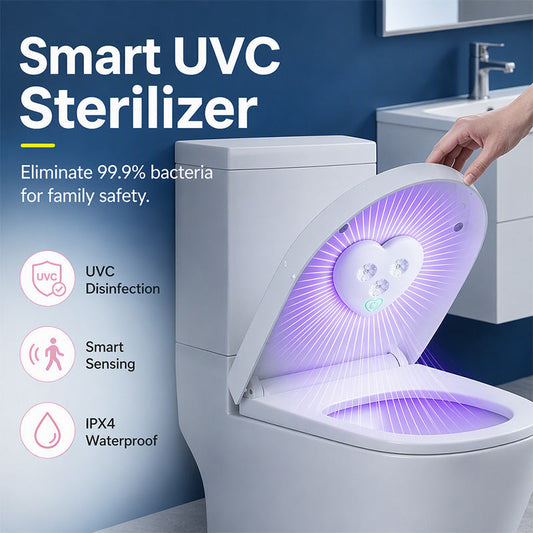 💡 ¡50% DE DESCUENTO! ¡Más de 50 MIL unidades vendidas! Esterilizador de inodoro UVC – sensor inteligente, diseño en forma de corazón, mantén el inodoro más fresco gracias a la luz UV 🚽✨
