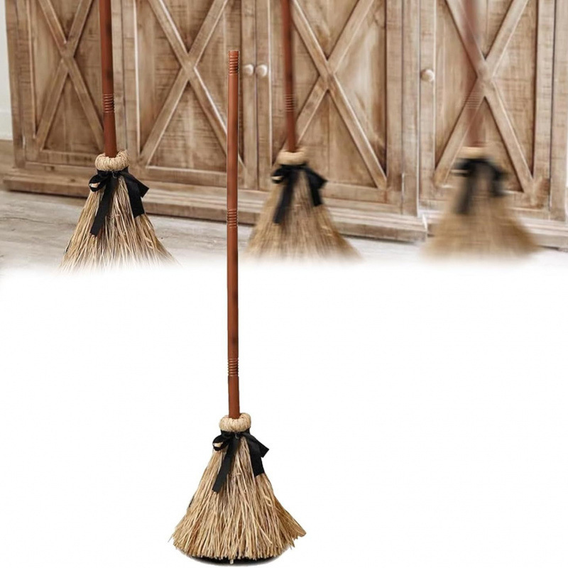 🧙 Escoba de bruja animada decoración de Halloween con luces y sonido